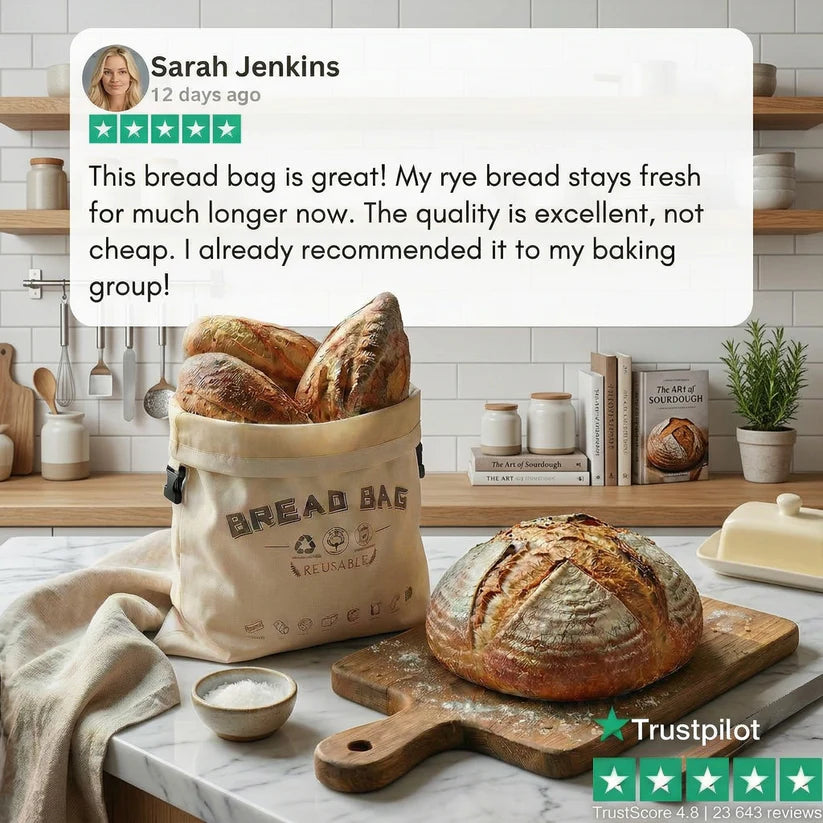 Premium 100% Cotton-Beeswax Bread Bags