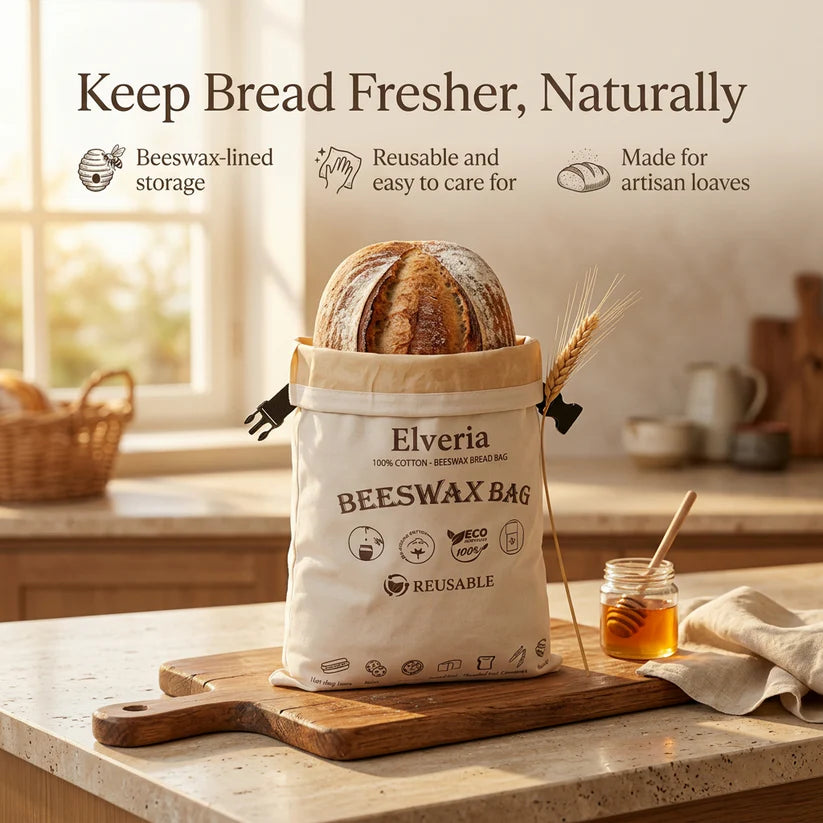 Premium 100% Cotton-Beeswax Bread Bags