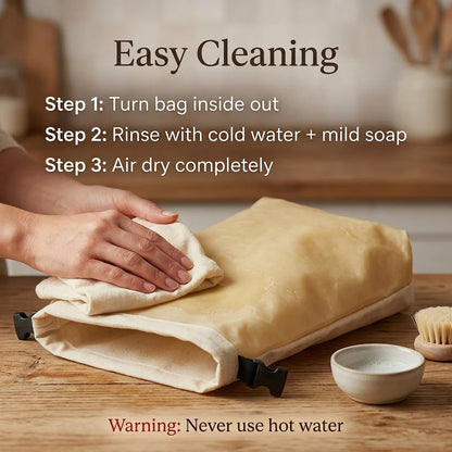 Premium 100% Cotton-Beeswax Bread Bags